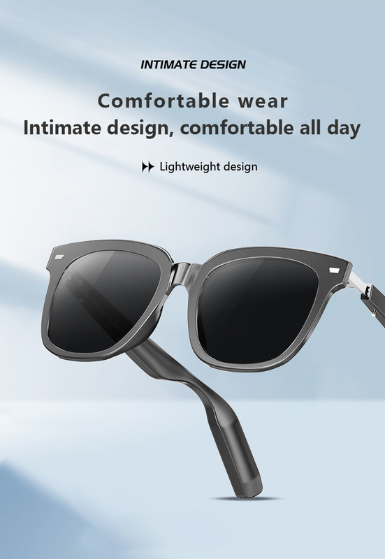 Bluetooth 5.3 Ultraleicht Smart Glasses 220mAh Batteriekapazität Musik hören 17g Gewicht