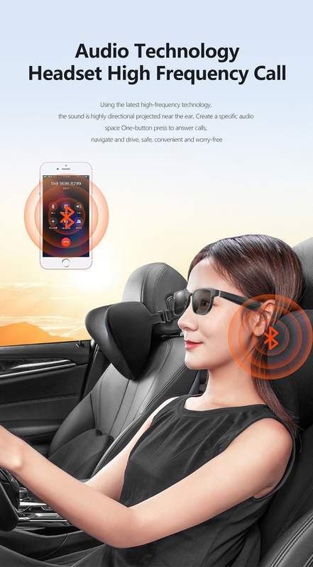 Schwarze Bluetooth-Sonnenbrille mit Anruf Bluetooth 5.1 Version 90mAh 4-6 Stunden Musikzeit