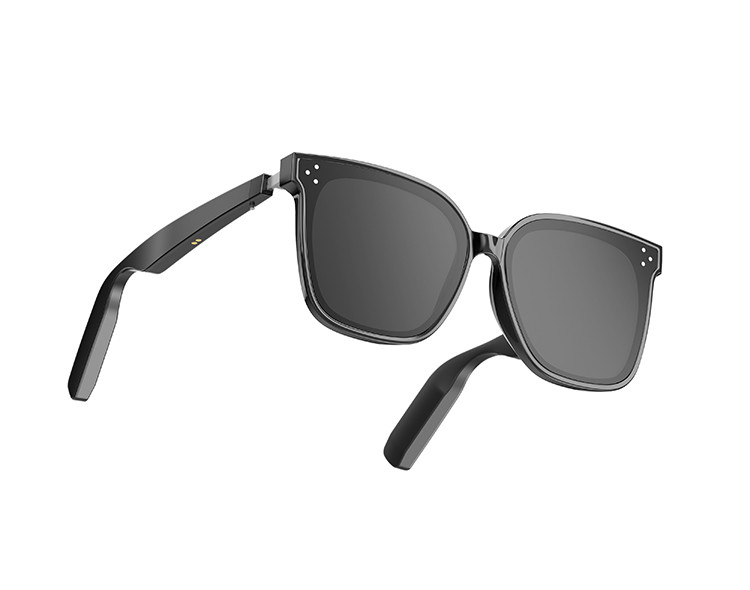 10 Stunden Schwarze Smart Music Bluetooth-Sonnenbrille mit Anruf hoher Kapazität 110mAh*2 Bluetooth-Version BT 5.3