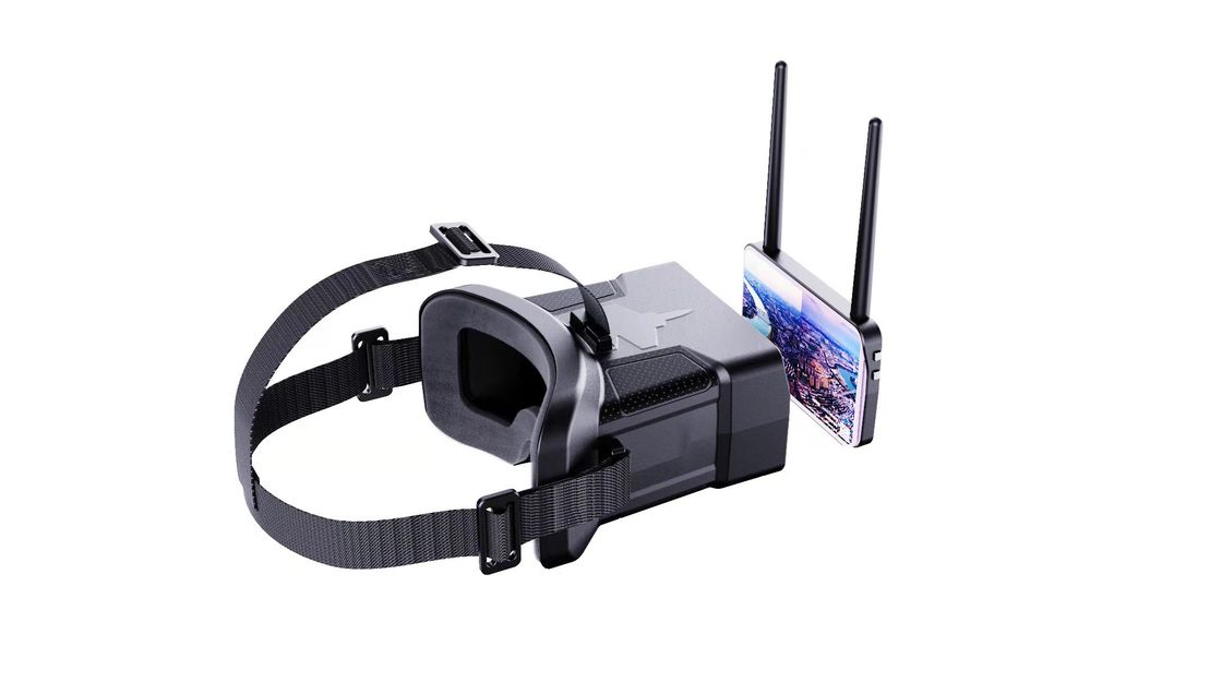 480x272 HD Auflösung 0-120° FOV FPV-Brille mit 600mAh-Batterie für Drohnen-Headsets
